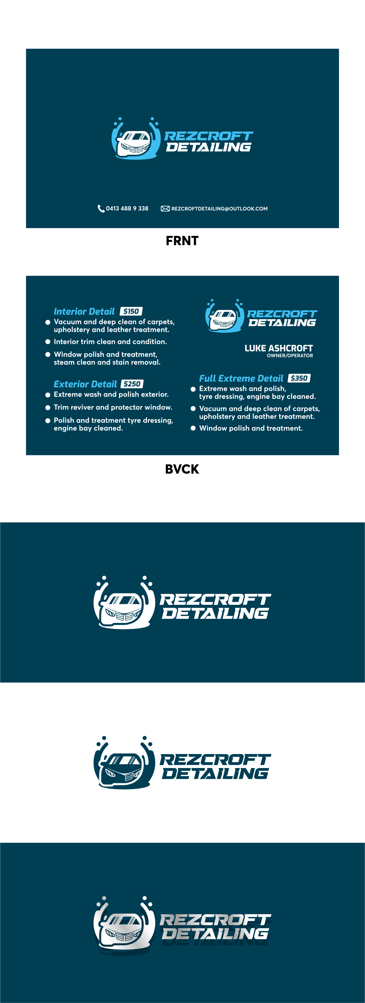 Business Card Design by Ainabe for RezCroft detailing  | Design #31146259