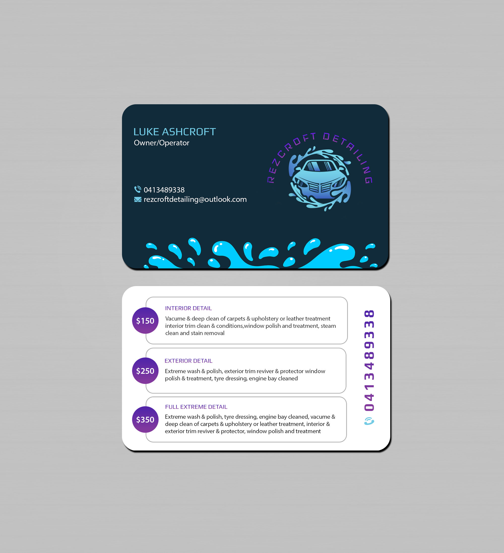 Business Card Design by Creations Box 2015 for RezCroft detailing  | Design #31110266