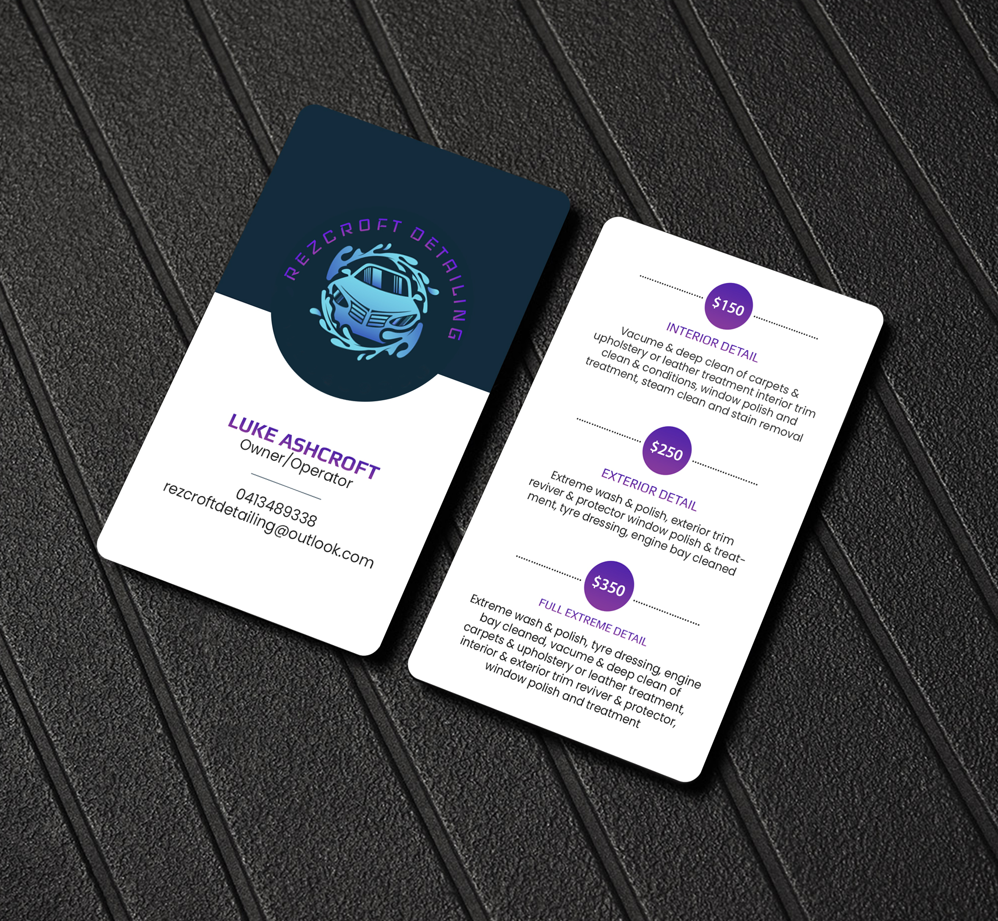 Diseño de Tarjeta de Presentación por Creations Box 2015 para RezCroft detailing  | Diseño #31110270