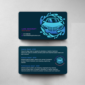 Diseño de Tarjeta de Presentación por Brand aid para RezCroft detailing  | Diseño: #31120040