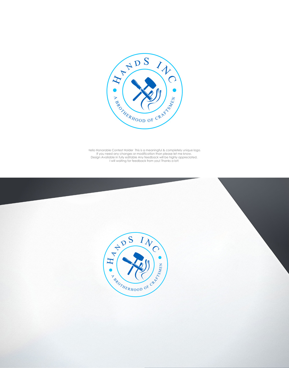 Logo Design by Design Builder. for Hatter and Sons, Incorporated (Hands Inc) | Design #31152471