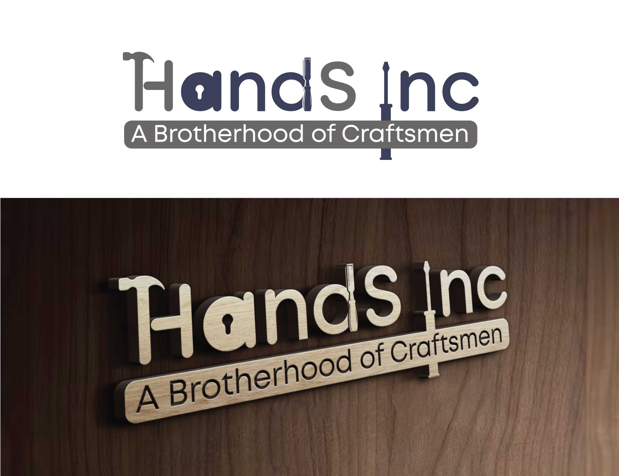 Logo Design by AbuBD for Hatter and Sons, Incorporated (Hands Inc) | Design #31144647