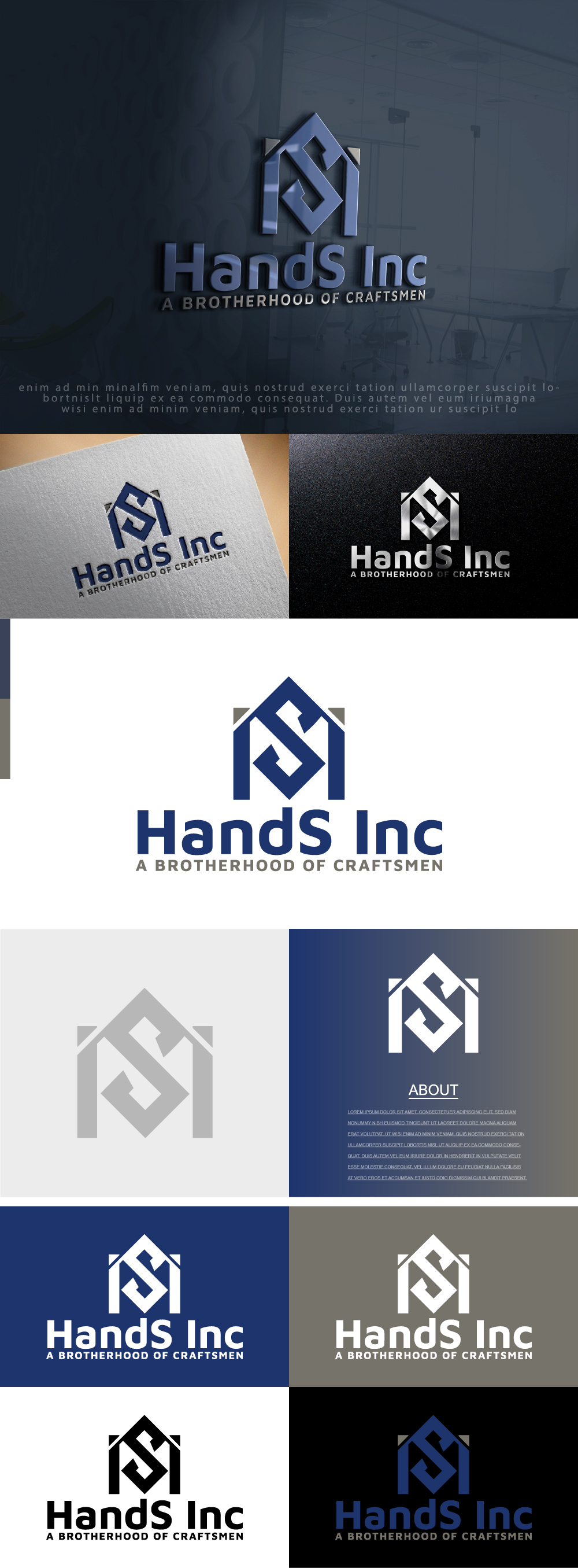 Logo Design by AlphabetZero.co.uk for Hatter and Sons, Incorporated (Hands Inc) | Design #31146628