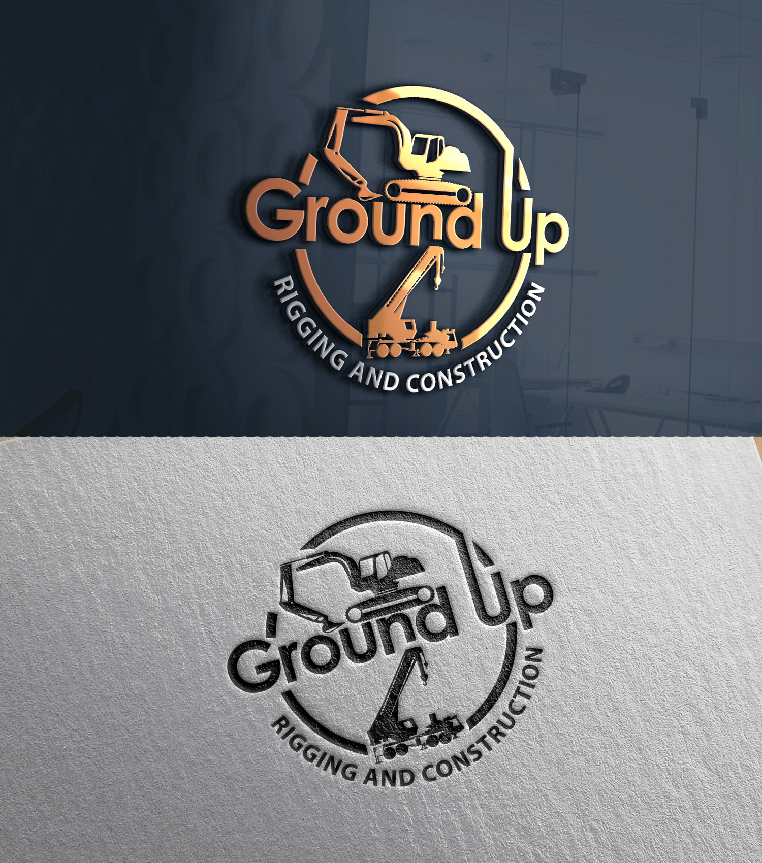 Diseño de Logo por 24ksunny para Ground up rigging and construction  | Diseño #31118349