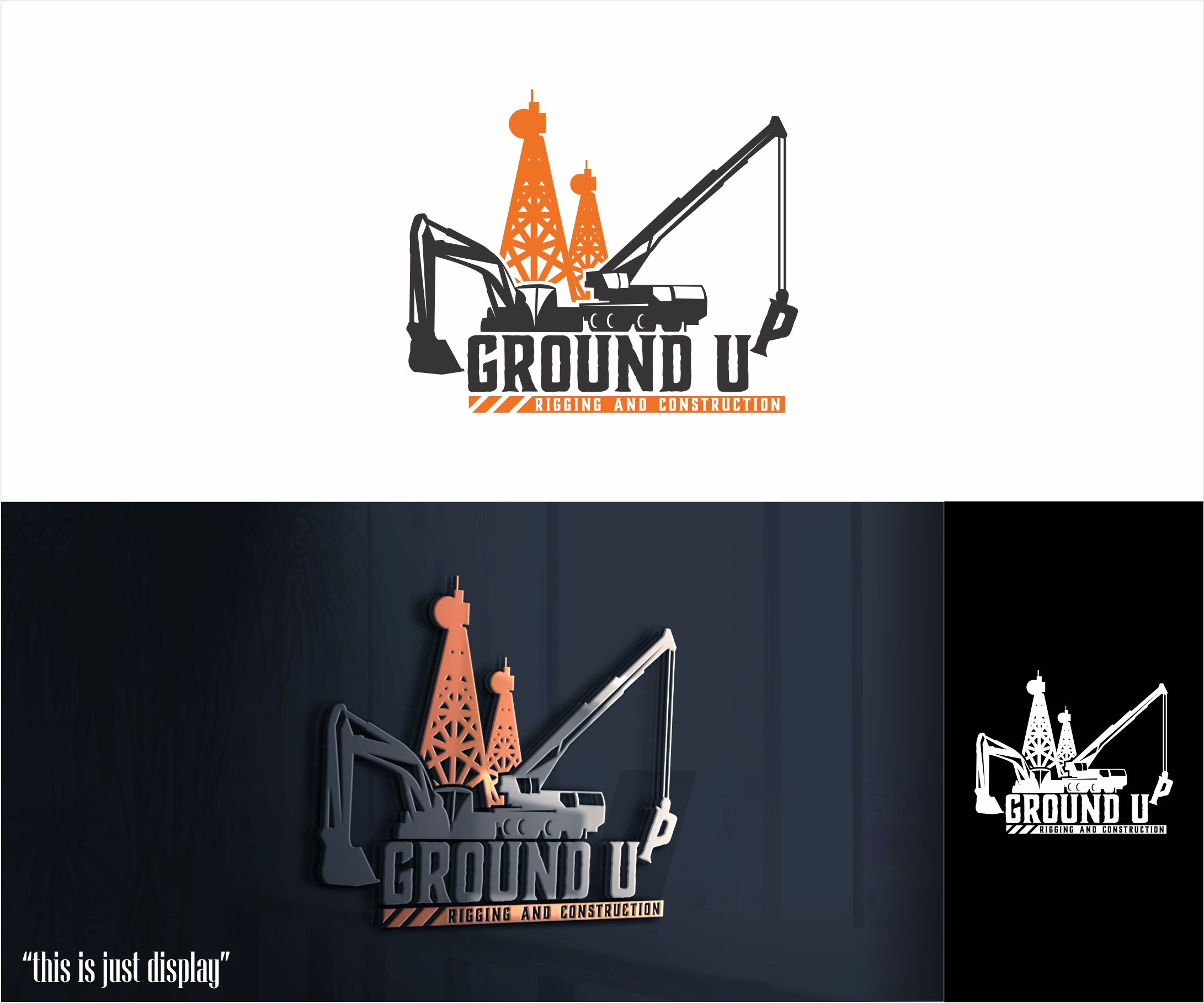 Logo Design by alkaline for Ground up rigging and construction  | Design #31119617