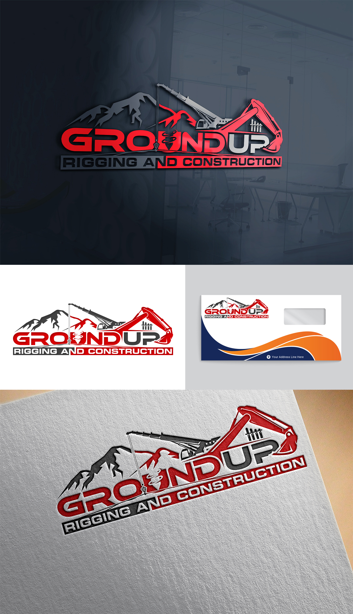 Logo Design by Imran_me for Ground up rigging and construction  | Design #31134315