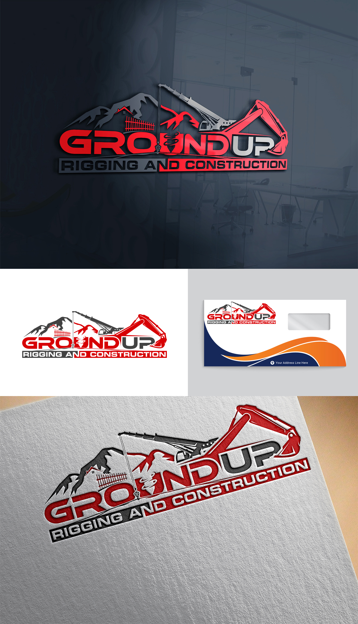 Logo Design by Imran_me for Ground up rigging and construction  | Design #31137285
