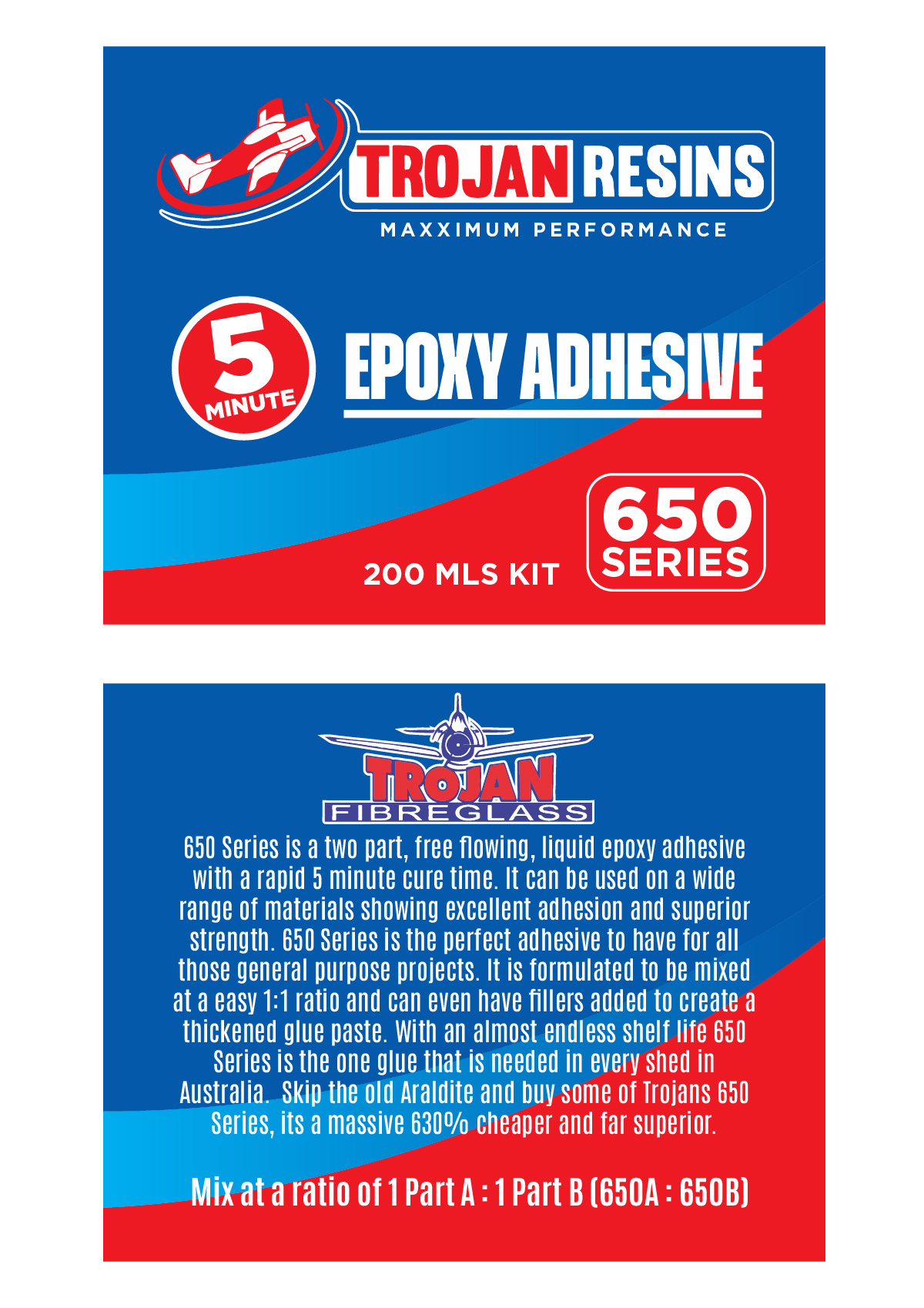 Label Design by Sergio Coelho for Trojan Fibreglass Pty Ltd | Design #31139440