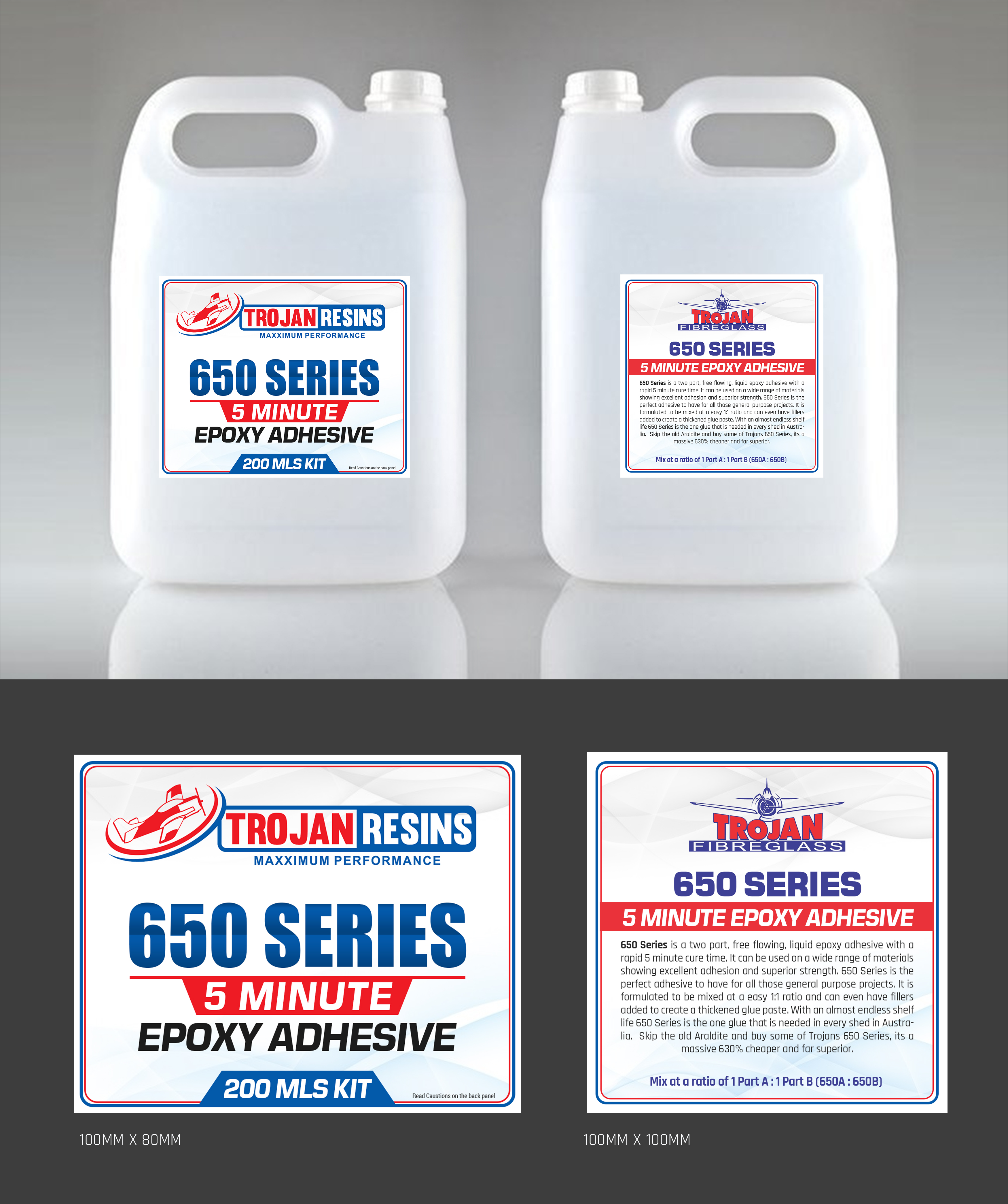 Label Design by ARTOGRAPHY for Trojan Fibreglass Pty Ltd | Design #31141416