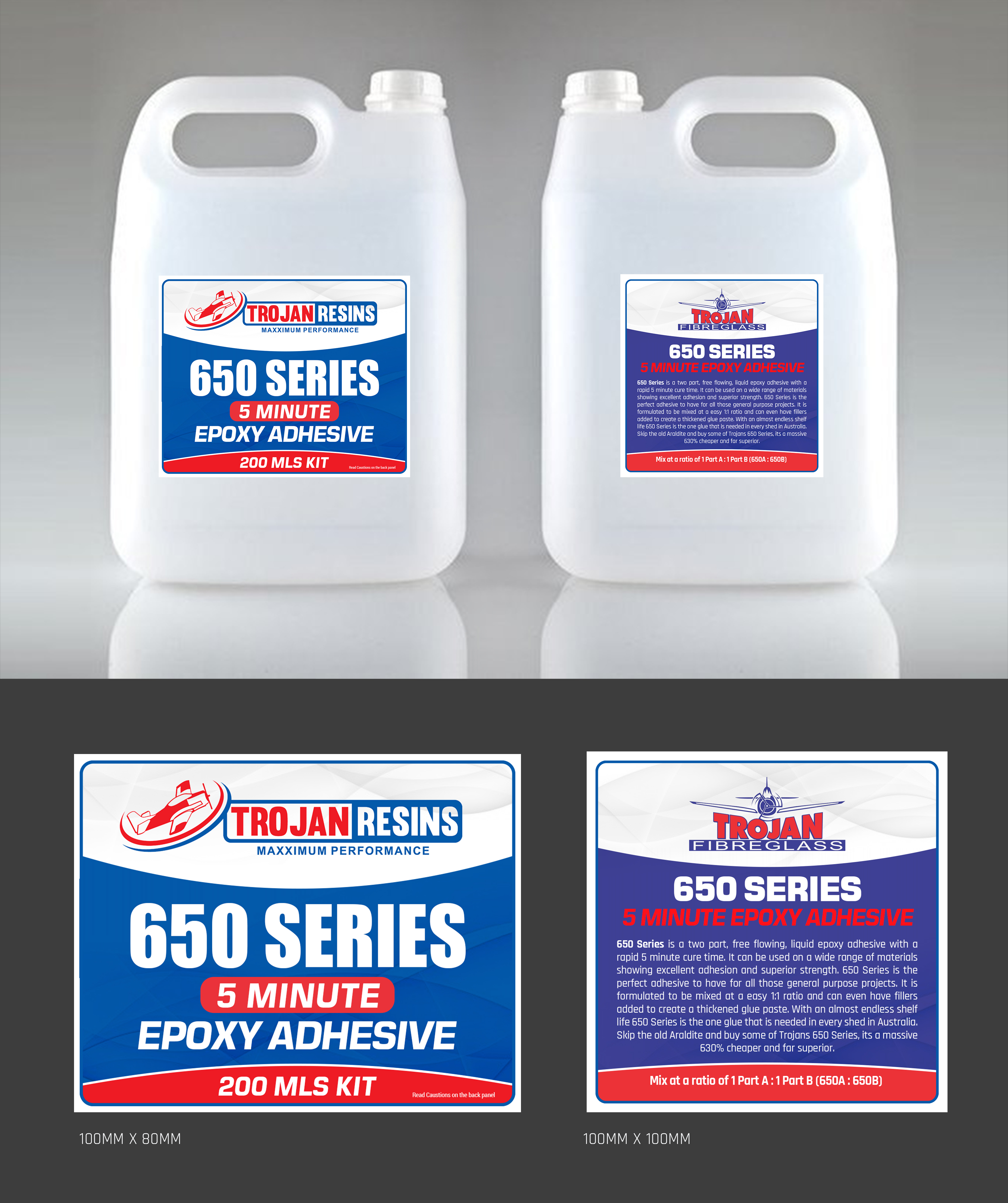 Label Design by ARTOGRAPHY for Trojan Fibreglass Pty Ltd | Design #31141453