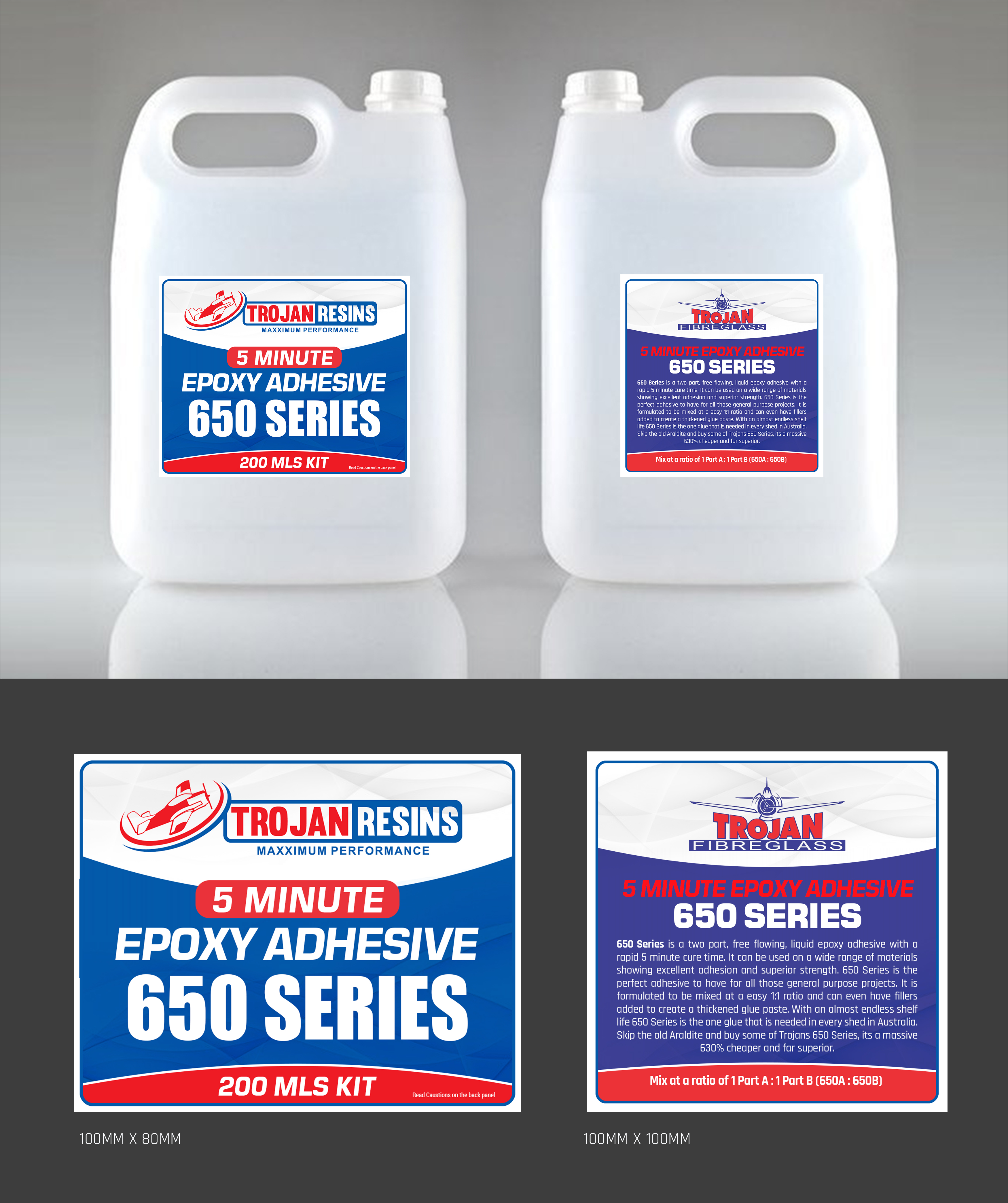 Label Design by ARTOGRAPHY for Trojan Fibreglass Pty Ltd | Design #31158602