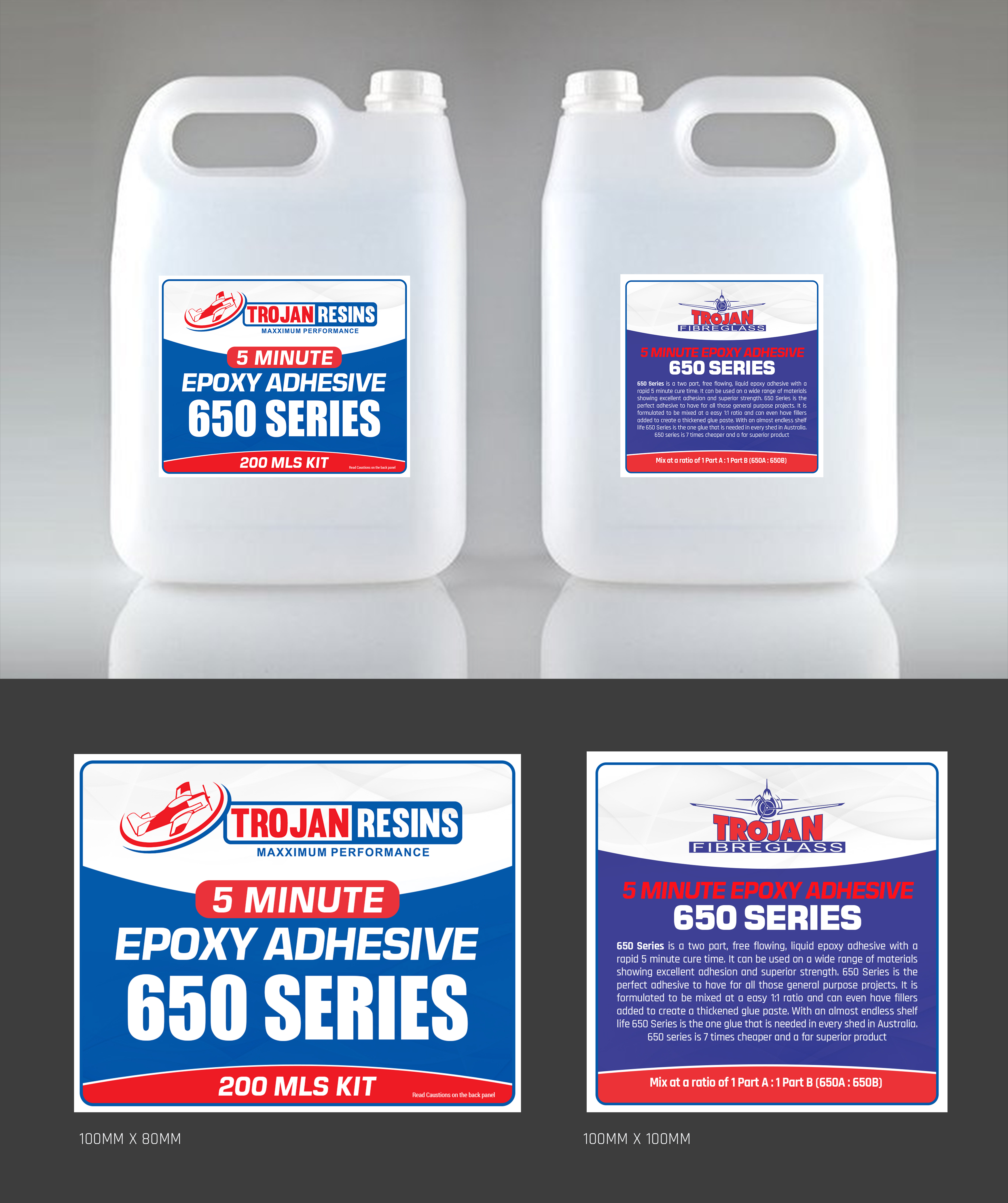 Label Design by ARTOGRAPHY for Trojan Fibreglass Pty Ltd | Design: #31172988