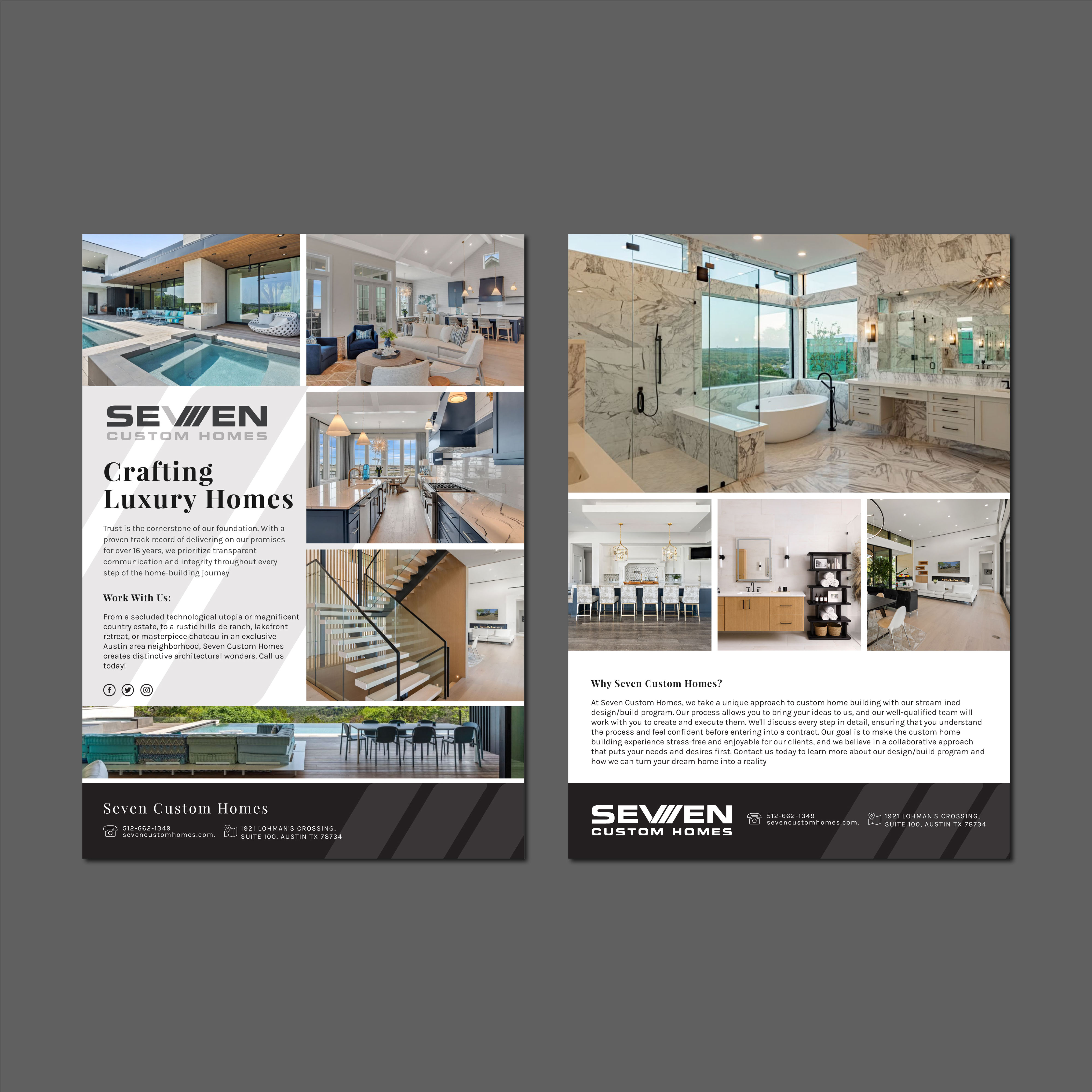 Flyer Design by WrapTonic24 for Seven Custom Homes | Design #31197708