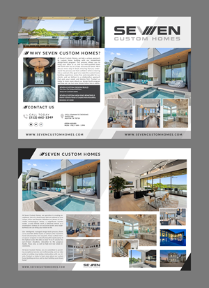 Flyer-Design von Sun Moon Graphic Designer für Seven Custom Homes | Design #31156300