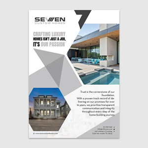 Design de Flyer par YourLogoMaster pour Seven Custom Homes | Design : #31165562