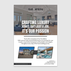 Flyer Design by YourLogoMaster for Seven Custom Homes | Design: #31165563