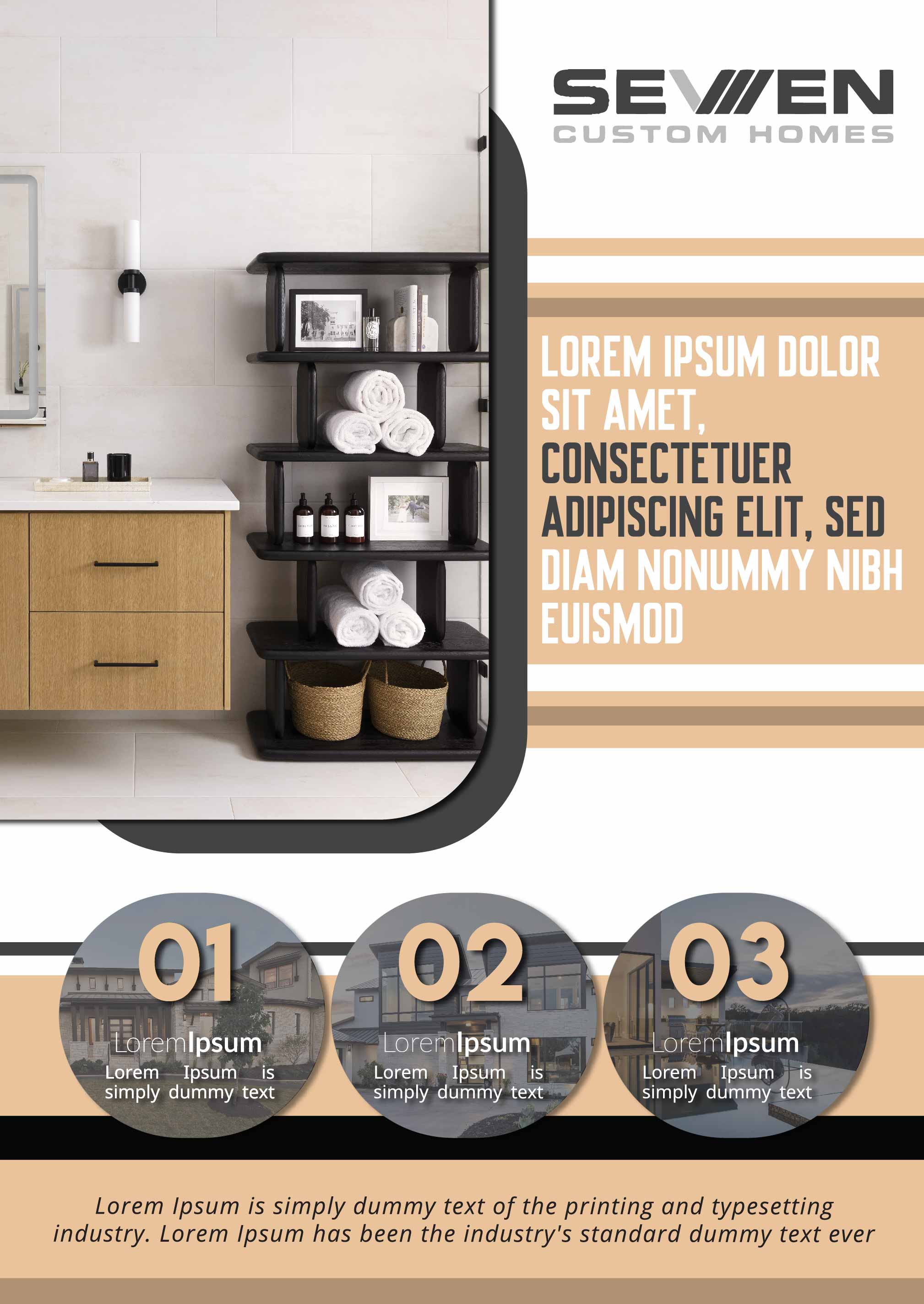 Flyer Design by KINGTIVE8 for Seven Custom Homes | Design #31190300