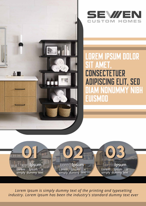 Design de Flyer par KINGTIVE8 pour Seven Custom Homes | Design : #31190300
