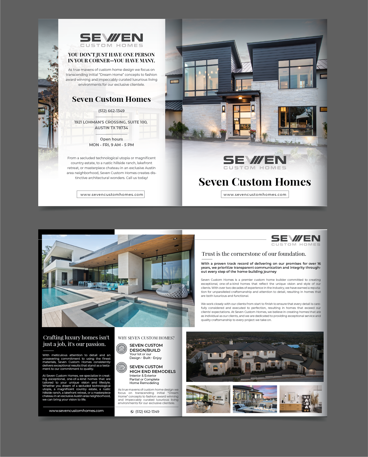 Flyer Design by alex989 for Seven Custom Homes | Design #31189751