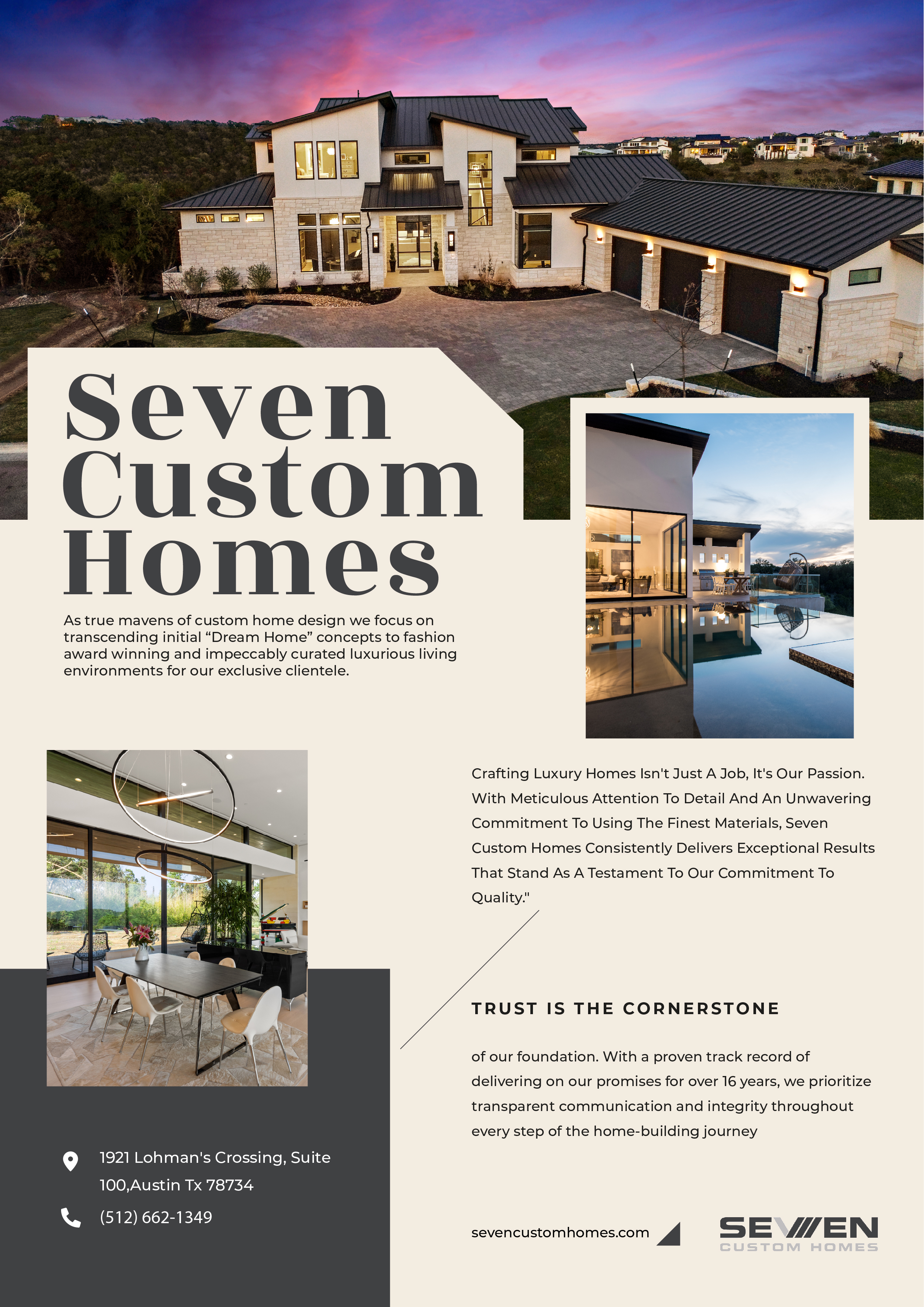 Design de Flyer par highmaxlogodesigns pour Seven Custom Homes | Design #31164057