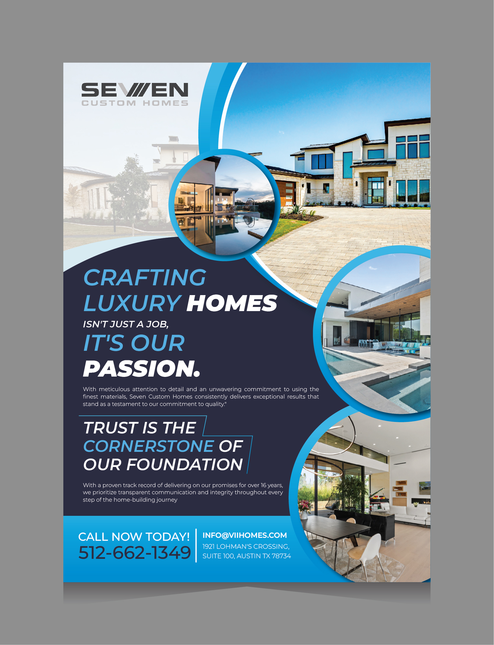 Flyer Design by 3Guys for Seven Custom Homes | Design #31164221