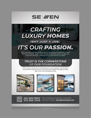 Flyer Design by 3Guys for Seven Custom Homes | Design: #31191983