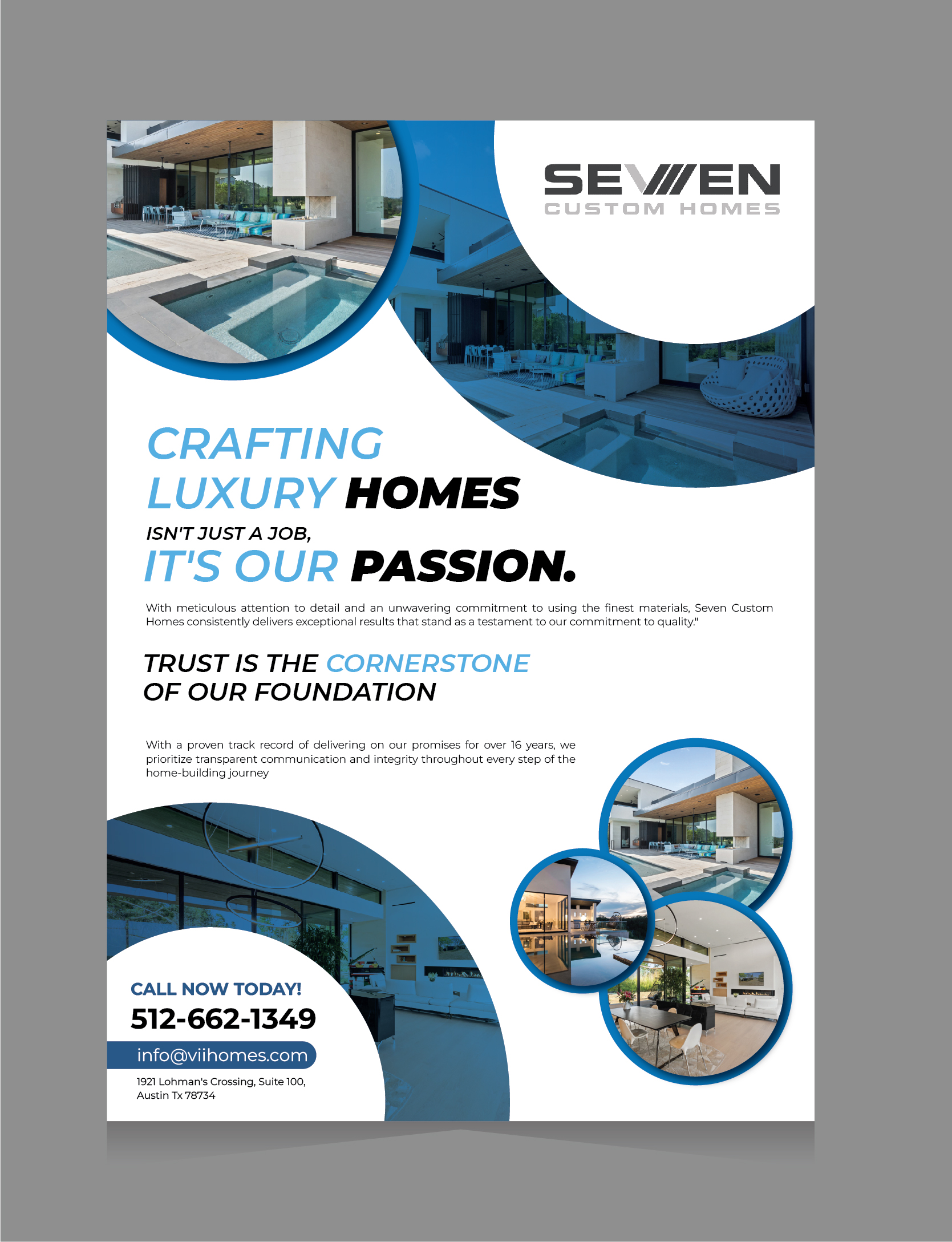 Flyer Design by 3Guys for Seven Custom Homes | Design #31191984