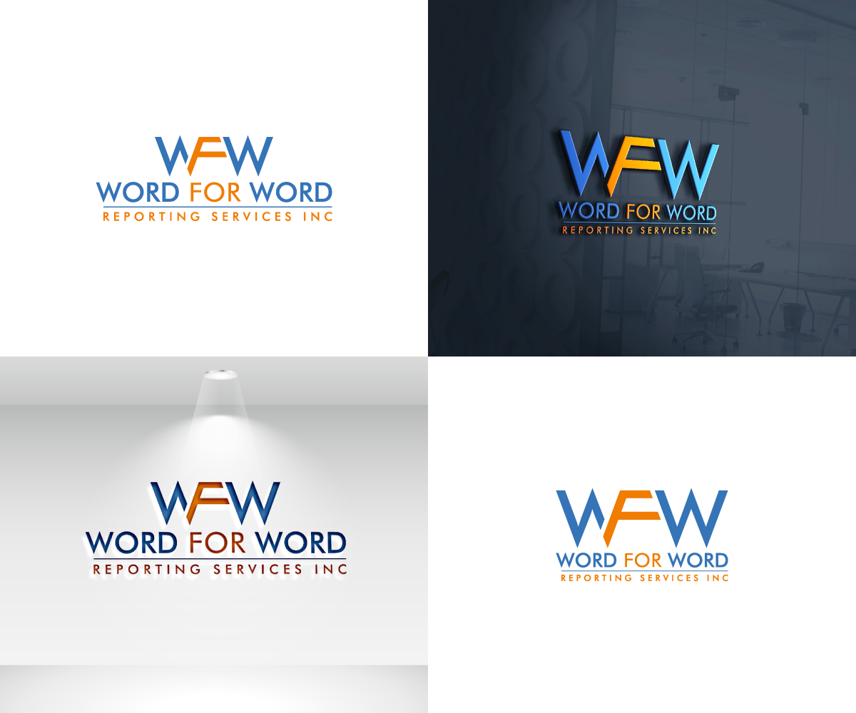 Logo Design by Ellene for Word For Word Reporting Services Inc. | Design #31163439