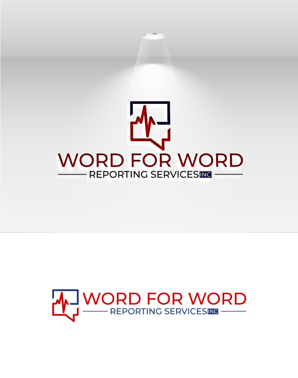 Logo Design by Ellene for Word For Word Reporting Services Inc. | Design #31163612