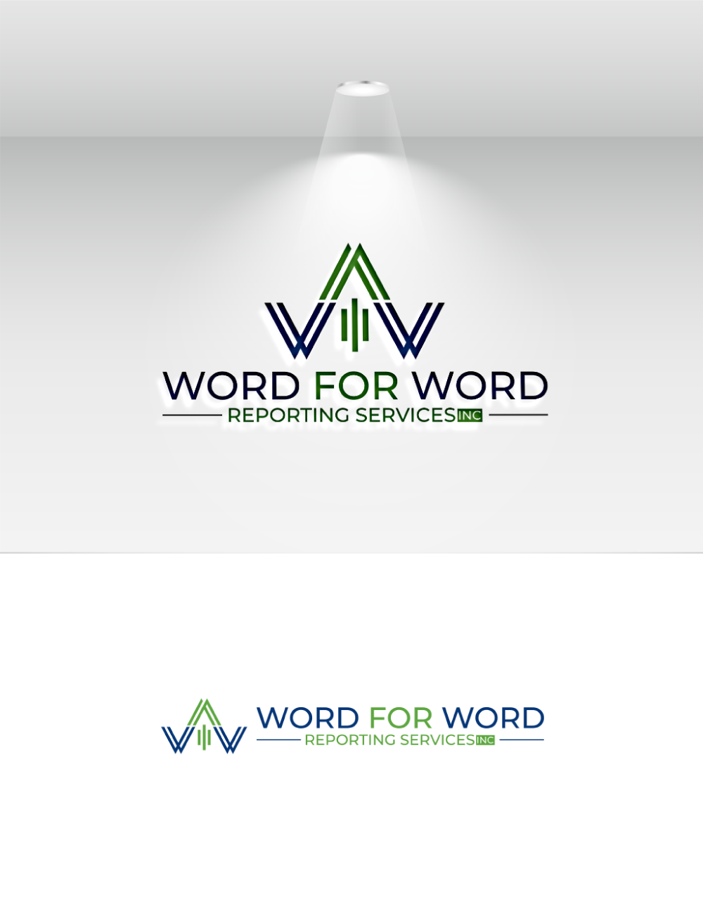Logo Design by Ellene for Word For Word Reporting Services Inc. | Design #31163645