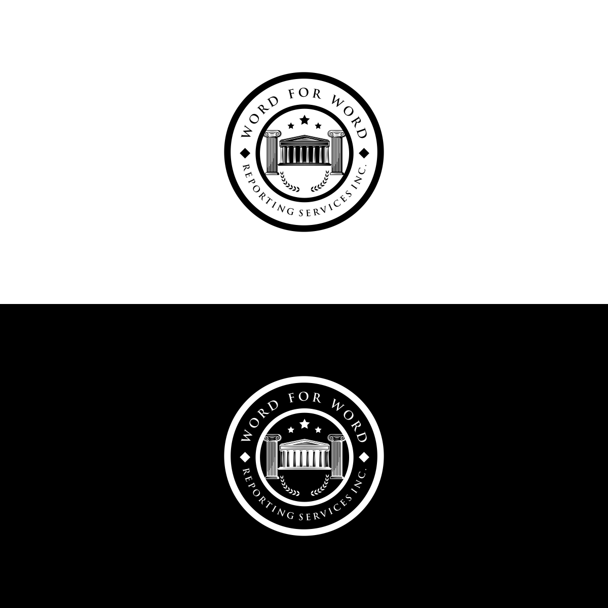 Logo Design by driptip for Word For Word Reporting Services Inc. | Design #31160721