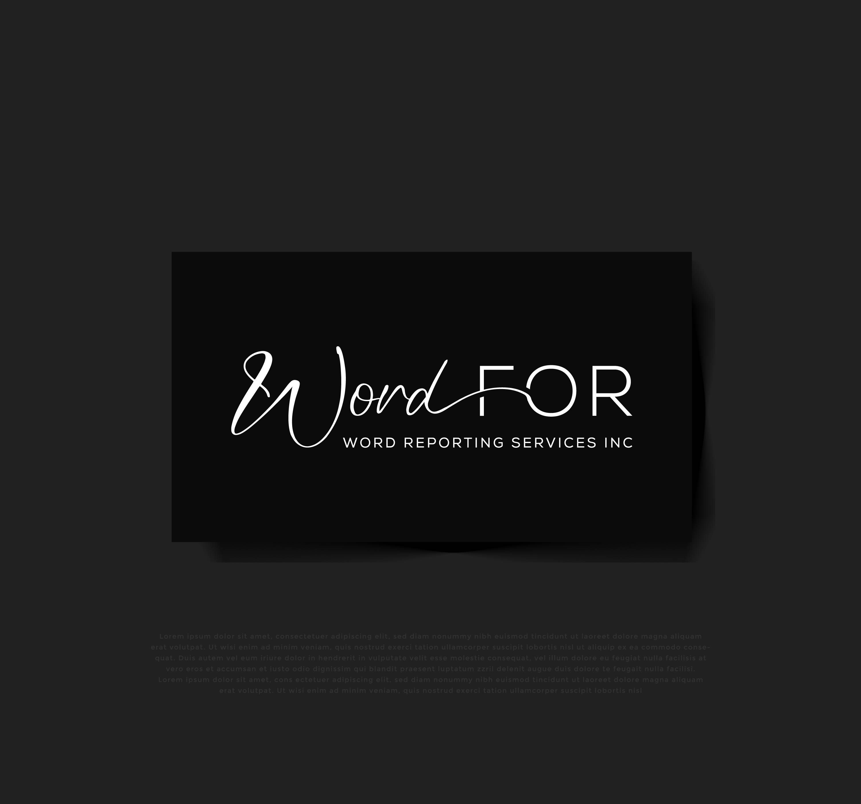 Logo Design by mehedi.h for Word For Word Reporting Services Inc. | Design #31159604
