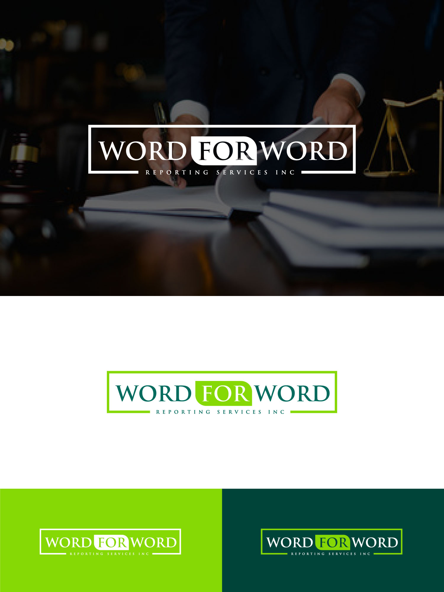 Logo Design by AyaanArt for Word For Word Reporting Services Inc. | Design #31162678