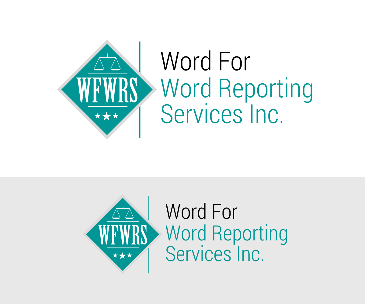 Logo Design by Paint-Tools for Word For Word Reporting Services Inc. | Design #31161824