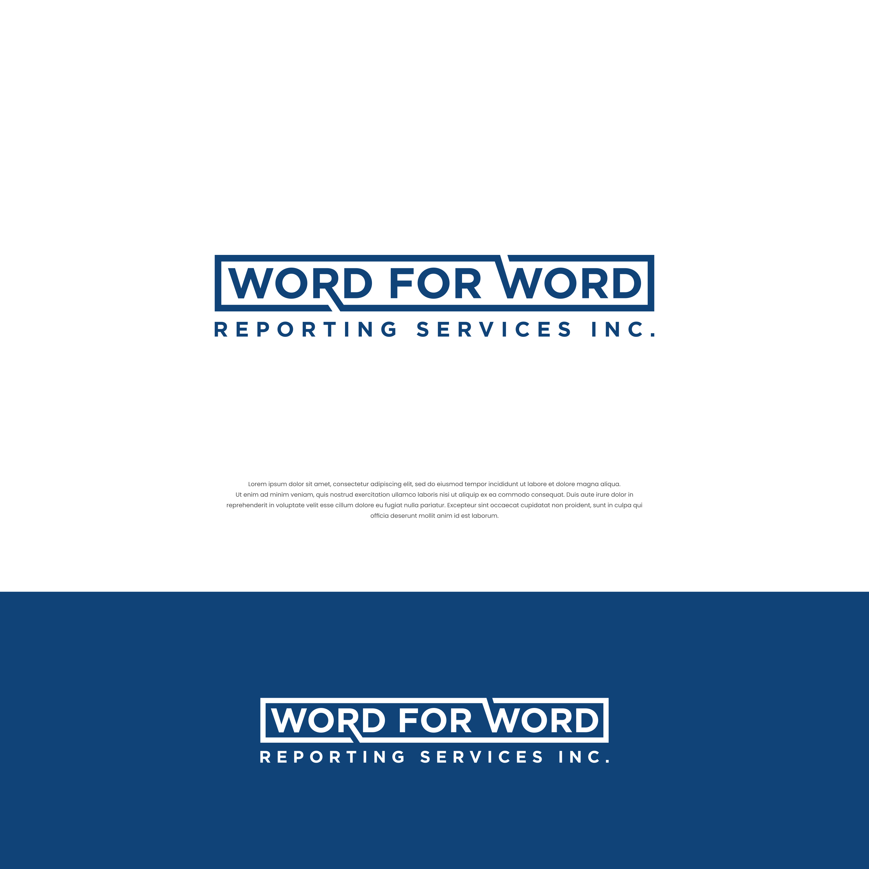 Logo Design by ge.logo for Word For Word Reporting Services Inc. | Design #31158466