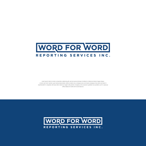 Diseño de Logo por ge.logo para Word For Word Reporting Services Inc. | Diseño: #31158466