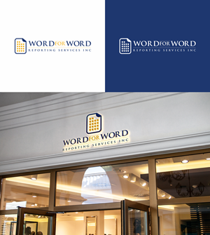 Logo Design by RA-bica for Word For Word Reporting Services Inc. | Design: #31159796