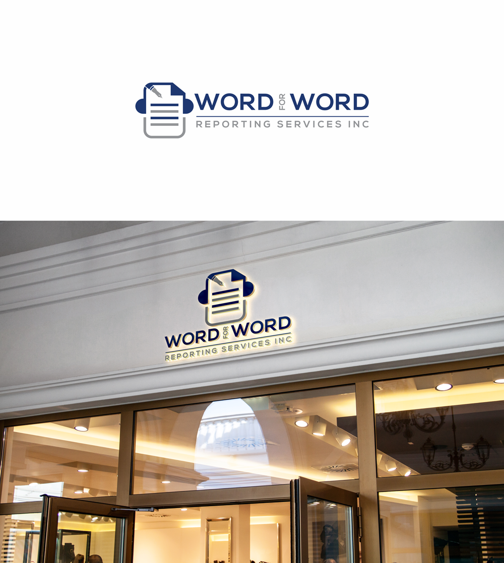 Logo Design by RA-bica for Word For Word Reporting Services Inc. | Design #31159797