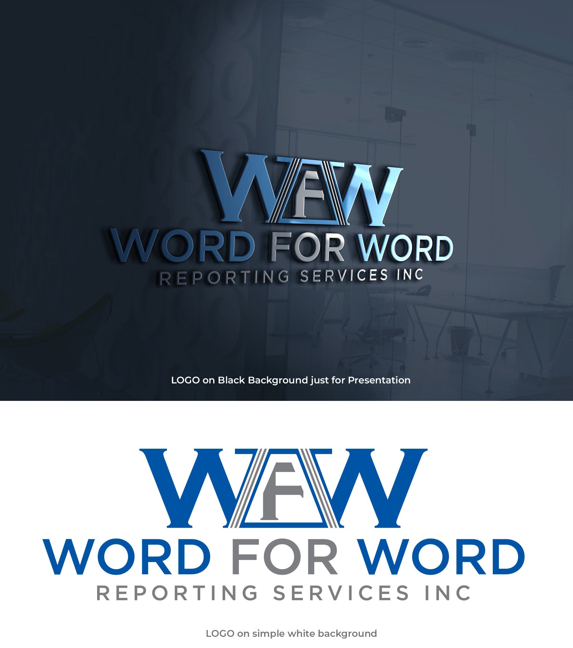 Logo Design by Asad Shaikh for Word For Word Reporting Services Inc. | Design #31161233