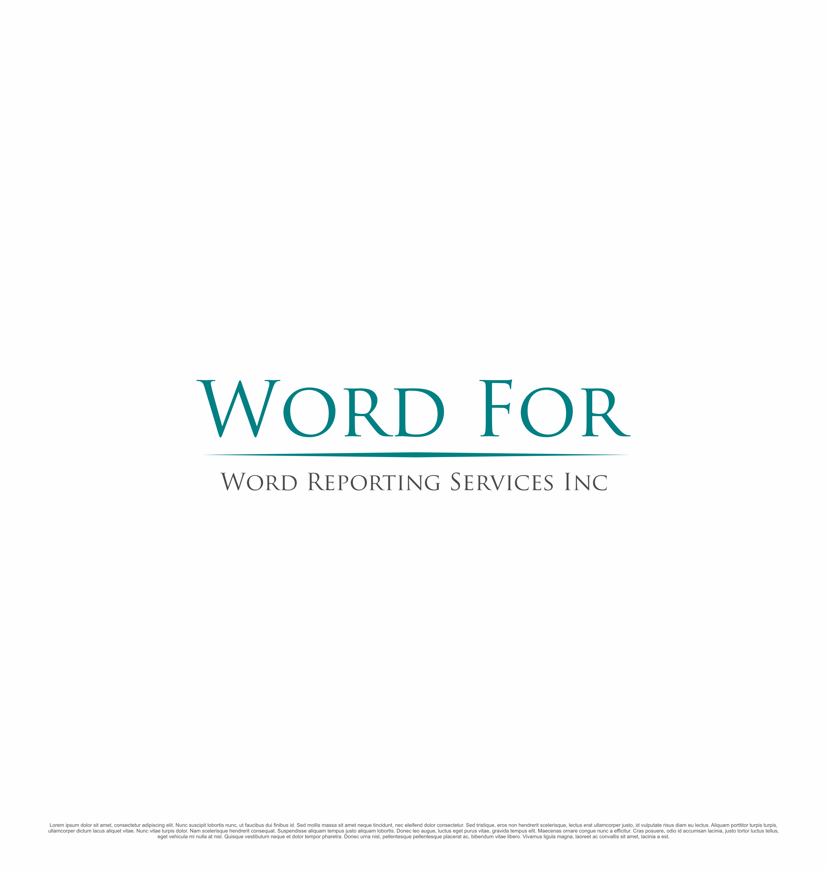 Diseño de Logo por saesean para Word For Word Reporting Services Inc. | Diseño #31169001