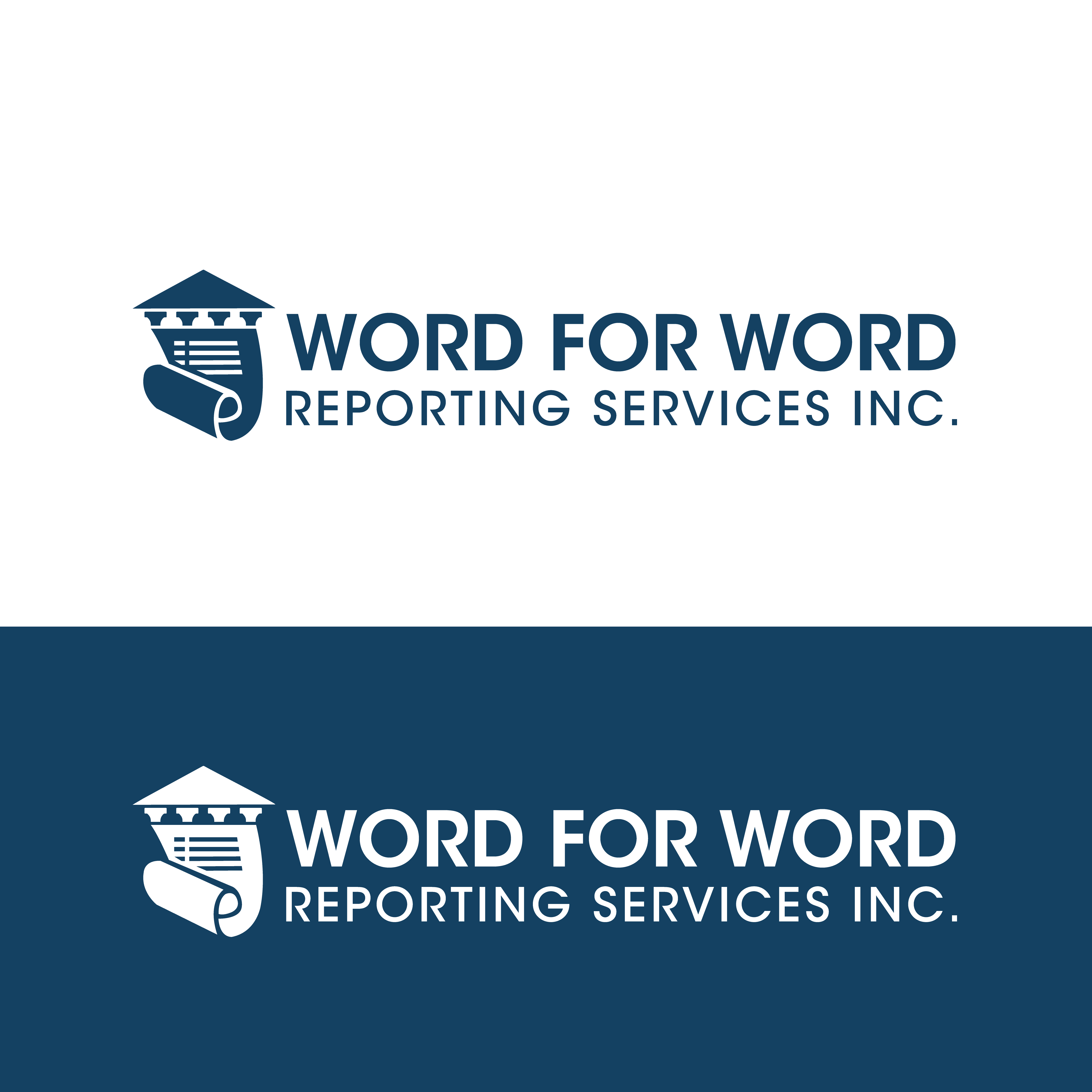 Logo Design by M Art & Design for Word For Word Reporting Services Inc. | Design #31158801