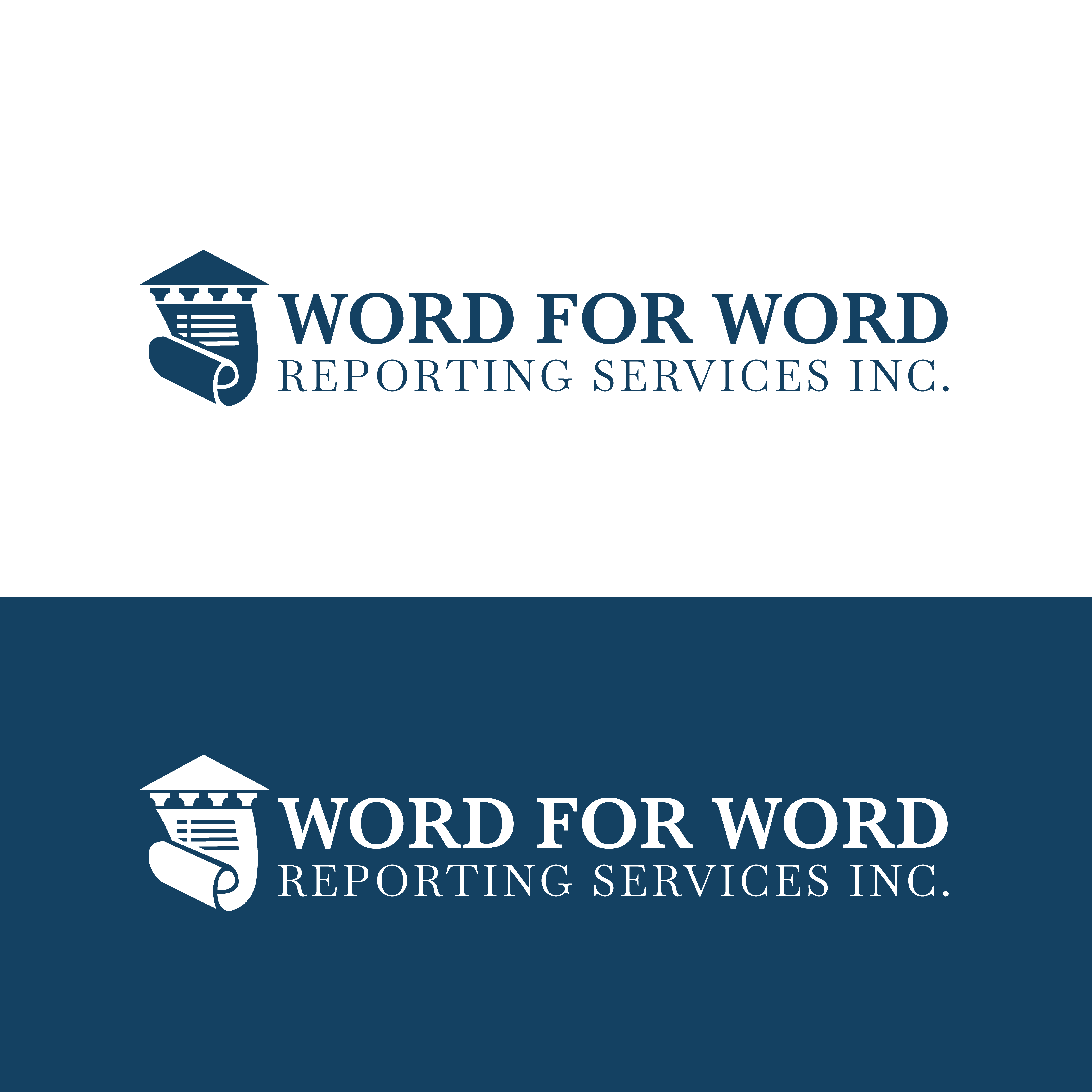 Logo Design by M Art & Design for Word For Word Reporting Services Inc. | Design #31158890