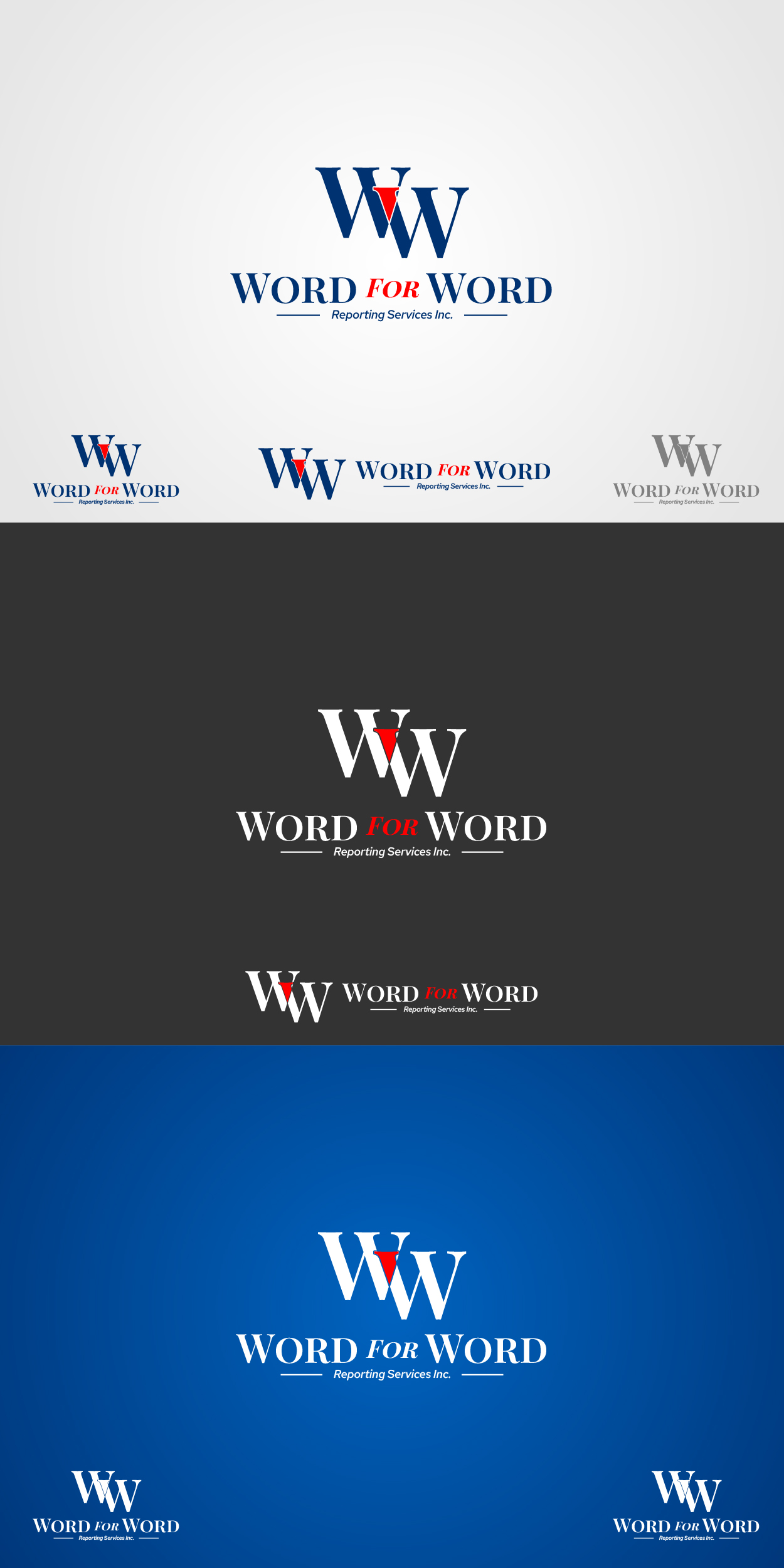 Logo Design by eLDRdsgn for Word For Word Reporting Services Inc. | Design #31165276