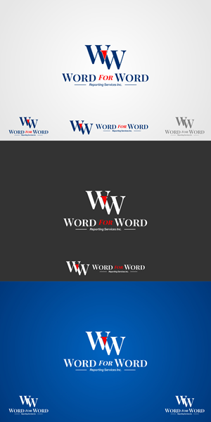 Logo Design by eLDRdsgn for Word For Word Reporting Services Inc. | Design: #31165276