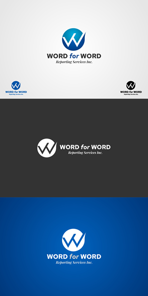 Logo Design by eLDRdsgn for Word For Word Reporting Services Inc. | Design: #31165433