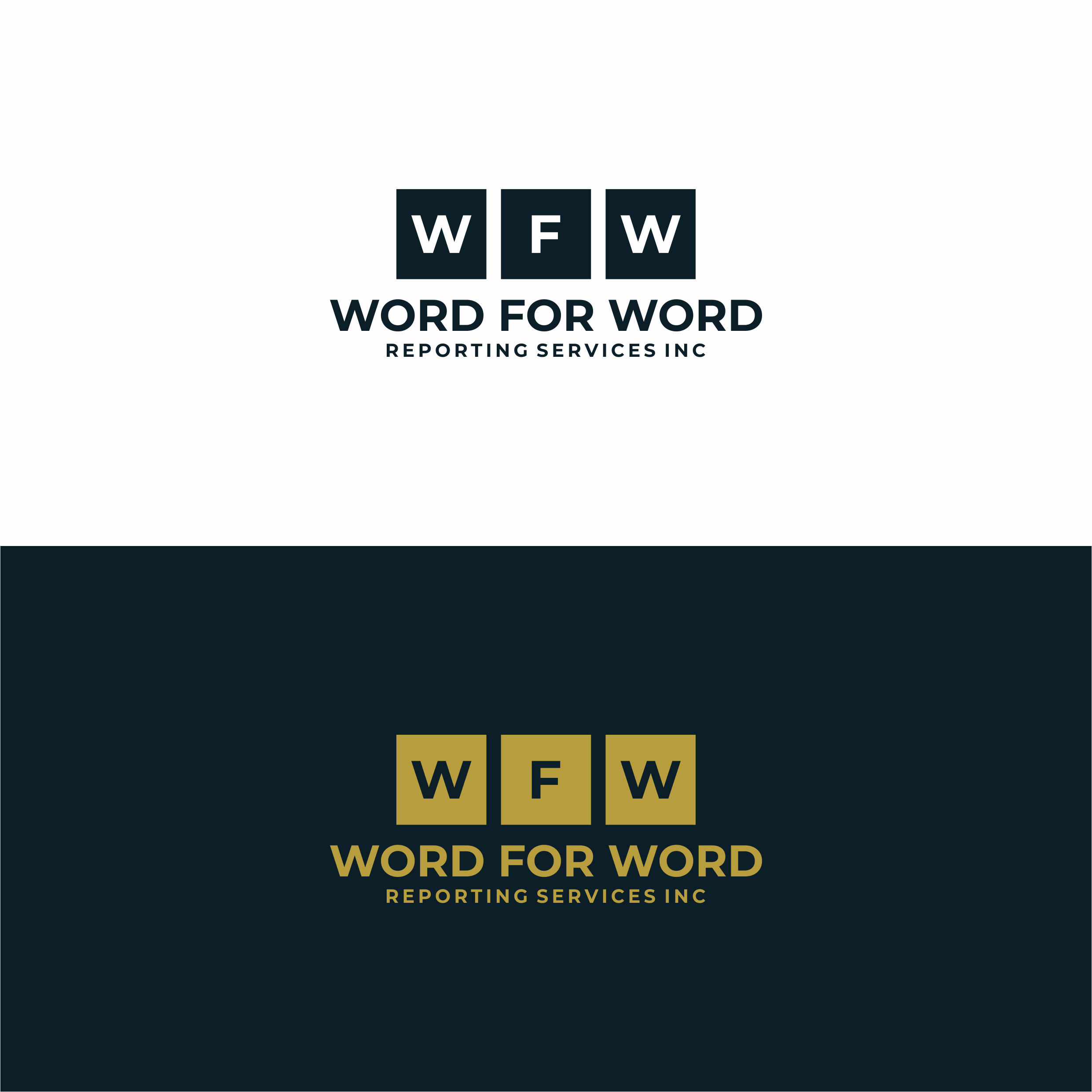 Logo Design by hidayati123 for Word For Word Reporting Services Inc. | Design #31161504