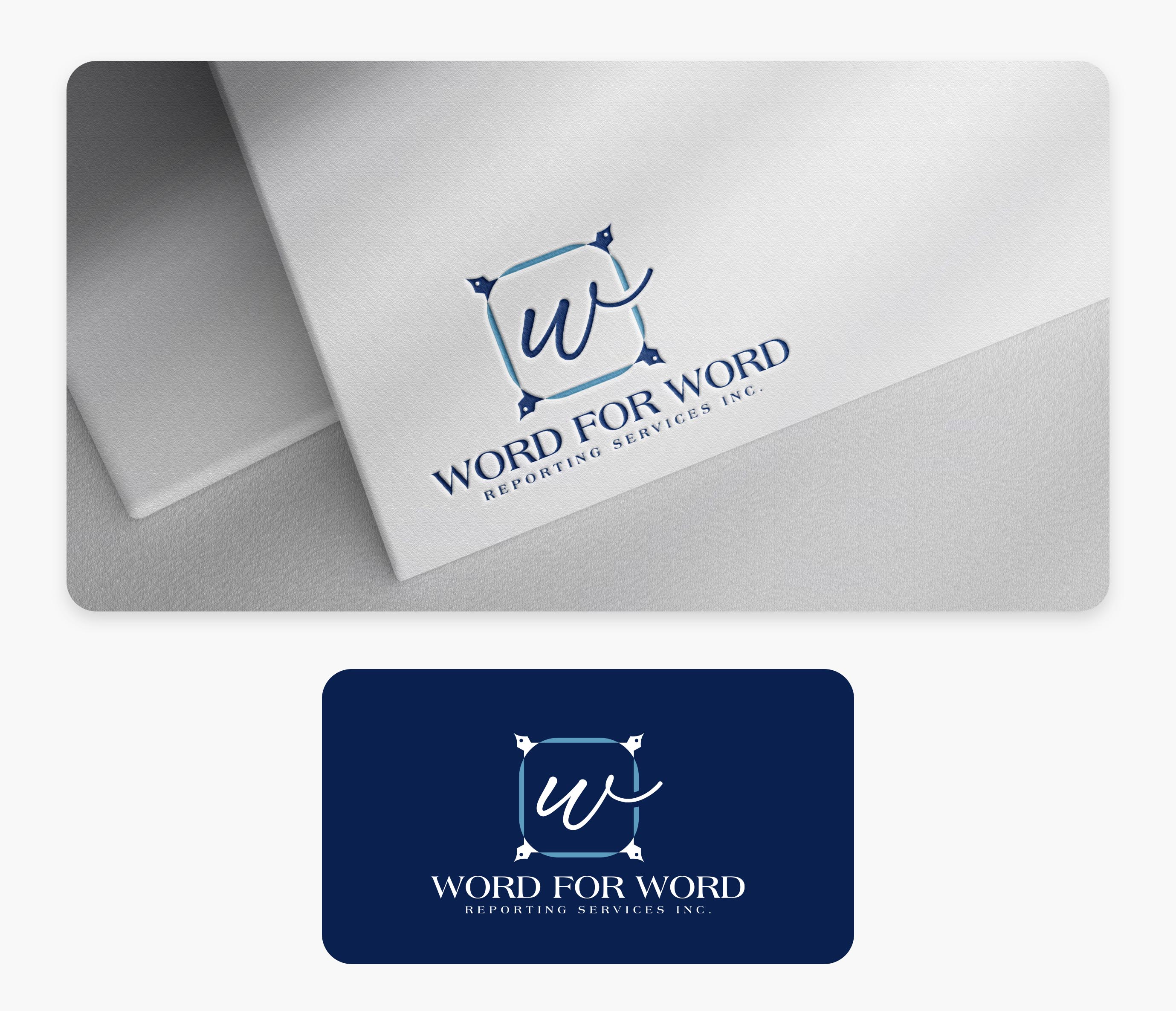 Logo Design by Interloop_Designs for Word For Word Reporting Services Inc. | Design #31161828