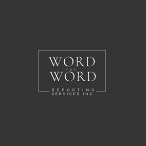 Logo Design by Chas Designs for Word For Word Reporting Services Inc. | Design: #31173457
