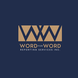 Logo Design by Chas Designs for Word For Word Reporting Services Inc. | Design: #31173463