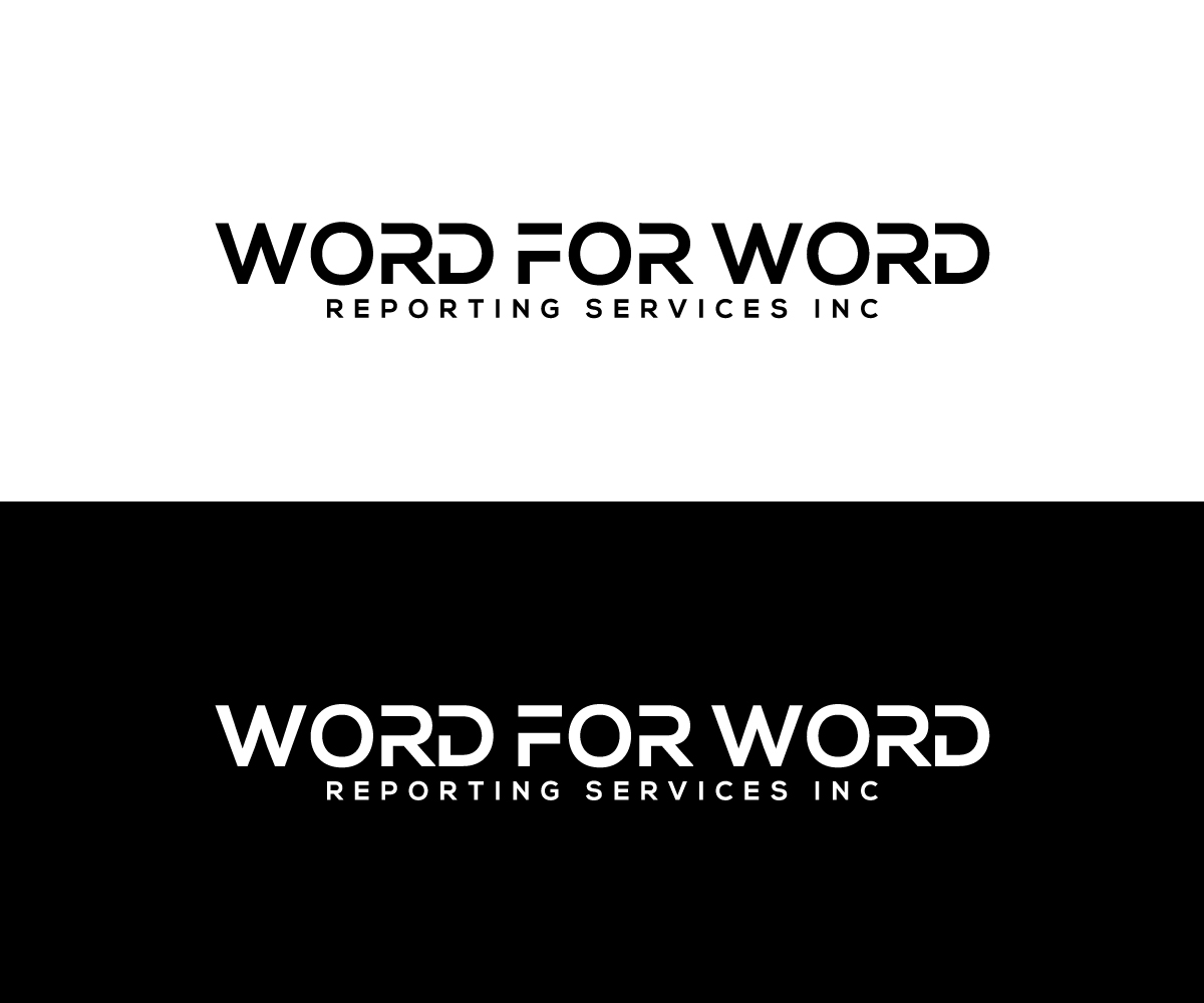 Logo Design by Roxy Art for Word For Word Reporting Services Inc. | Design #31162562